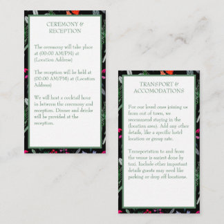 Whimsical Floral Watercolor Wedding Enclosure Card