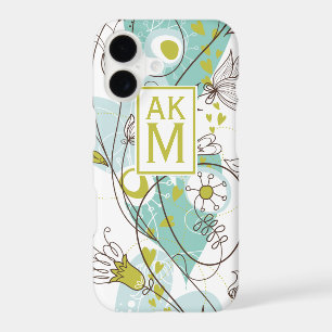 Whimsical Florals Monogram iPhone 7 Plus Case