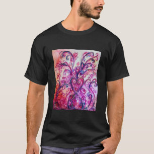 WHIMSICAL FLOURISHES bright pink purple white T-Shirt