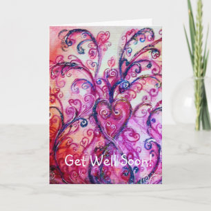 WHIMSICAL FLOURISHES HEART  / Get Well Soon Card