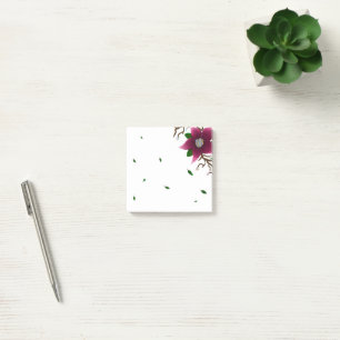 Whimsical Flower and Falling Leaves Post-it Notes