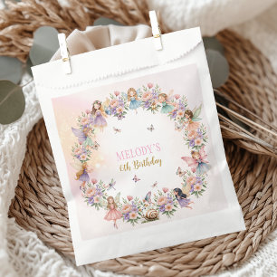 Whimsical flower fairy garden 6th birthday  favour bags
