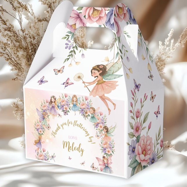 Whimsical flower fairy garden birthday favour box (Creator Uploaded)