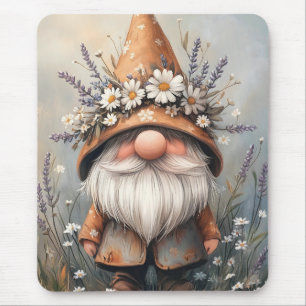 Whimsical Flower Gnome: Adorable Watercolor Art Mouse Mat