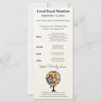 Whimsical Flower Love Tree Wedding Stationery