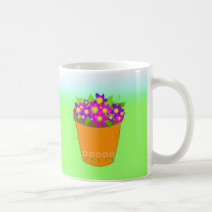 Whimsical Flower Pot Coffee Mug