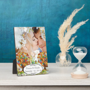 Whimsical Flower Tree Wedding Plaque