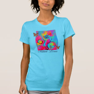 WHIMSICAL FLOWERS  AND BUTTERFLIES NATURE LOVER T-Shirt