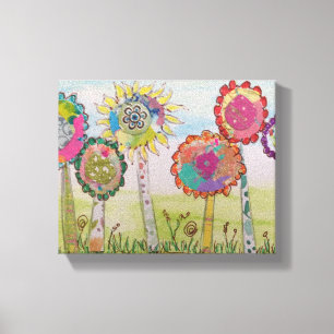 Whimsical Flowers Canvas Print