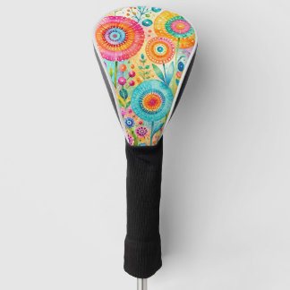 Whimsical Flowers Golf Head Cover