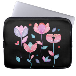 Whimsical Flowers  Laptop Sleeve