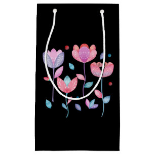 Whimsical Flowers  Small Gift Bag