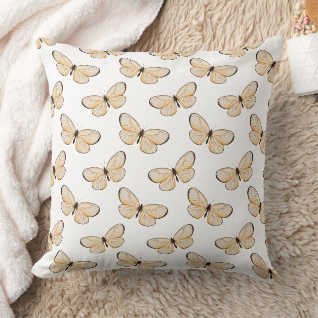 Whimsical Fluttering Butterflies Pattern Cushion (Blanket)