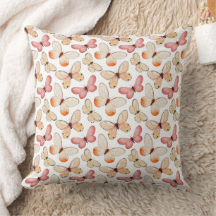 Whimsical Fluttering Butterflies Pattern Cushion