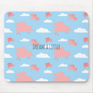 Whimsical Flying Pigs Mouse Mat