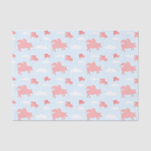 Whimsical Flying Pigs Tissue Paper