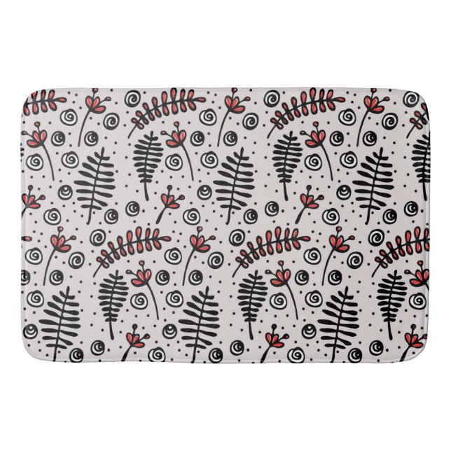Whimsical Foliage Bath Mat (Front)