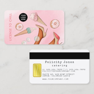 Whimsical Food Catering Lady VIP Business Card