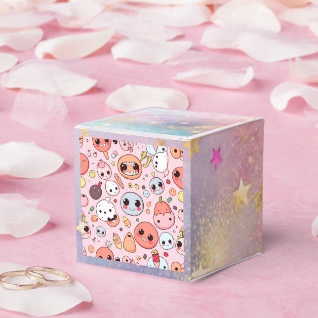  Whimsical Foodie monsters Faces Favour Box (Wedding)