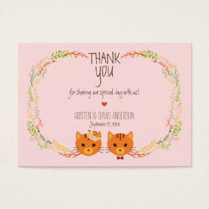 Whimsical Forest Cats Blush Gift Tags / Cards