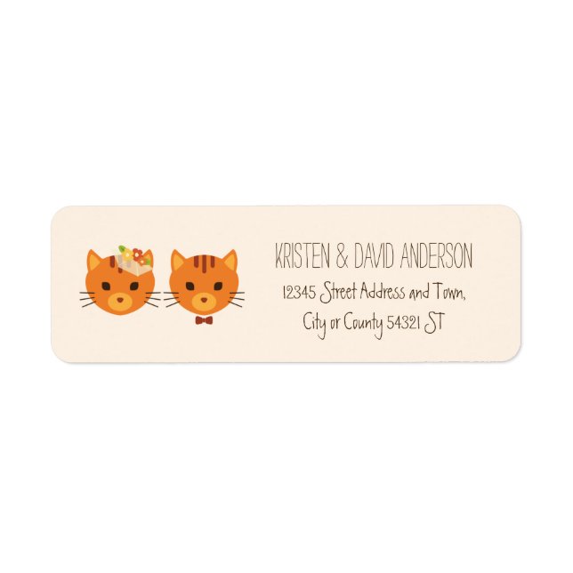 Whimsical Forest Cats (Cream) Wedding (Front)