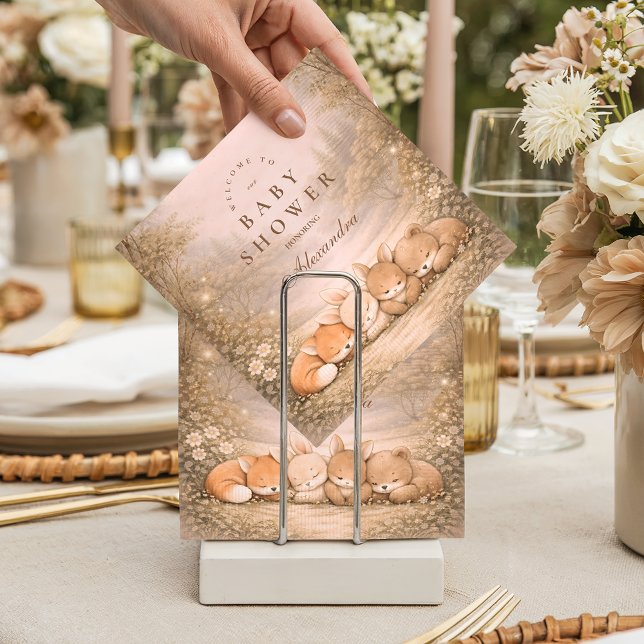 Whimsical Forest Friends Baby Shower Napkin (Creator Uploaded)