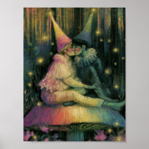 Whimsical Forest Mushroom Fairy Tale Romance Art