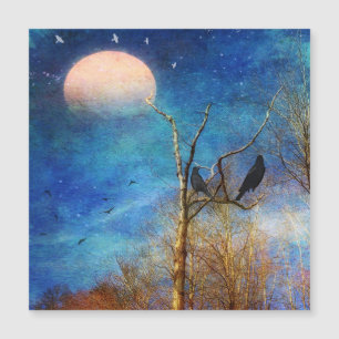 Whimsical Forest Scene Magnetic Card