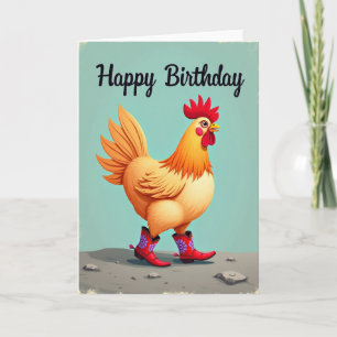Whimsical Fowl Birthday Card