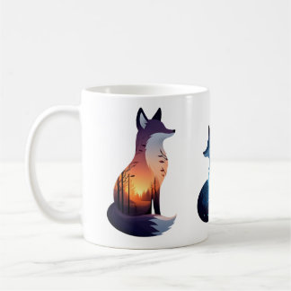 Whimsical Fox Ceramic Mug