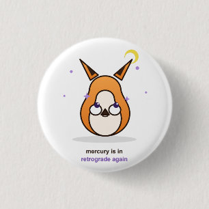 Whimsical Fox Illustration 3 Cm Round Badge