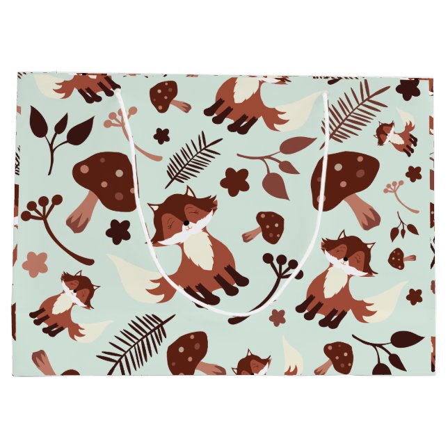 Whimsical Fox Large Gift Bag (Back)