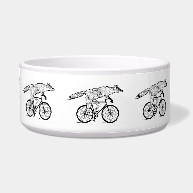 Whimsical Fox on Bicycle Art Print (Front)