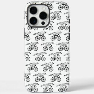 Whimsical Fox on Bicycle Art Print iPhone 16 Pro Max Case