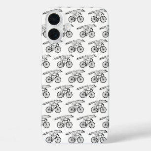 Whimsical Fox on Bicycle Art Print iPhone 16 Plus Case