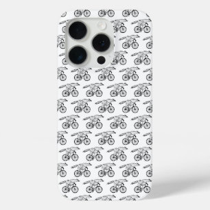 Whimsical Fox on Bicycle Art Print iPhone 15 Pro Case