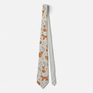 Whimsical Fox Pattern Tie
