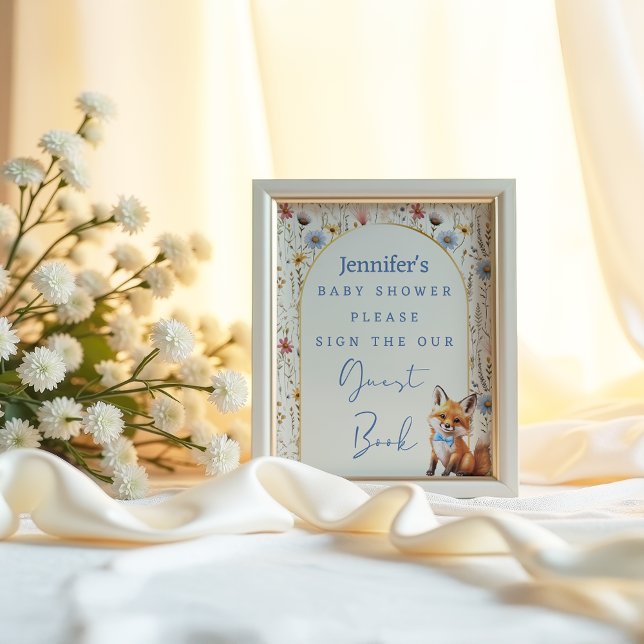 Whimsical Fox Woodland Baby Shower Guest Book (Creator Uploaded)