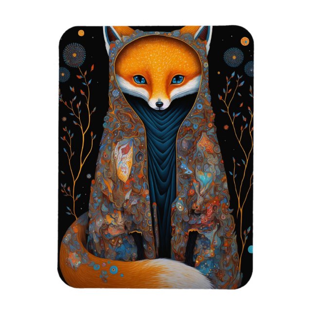 Whimsical Fox Woodland Fantasy Art Magnet (Vertical)