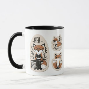 Whimsical Foxes - "Meh Growth" Cute & Playful  Mug