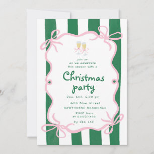 Whimsical Frame Christmas Cocktail Party Invitation