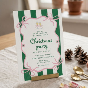 Whimsical Frame Christmas Cocktail Party Invitation