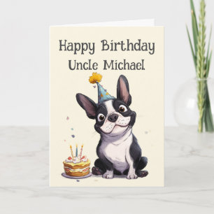 Whimsical French Bulldog Birthday Card