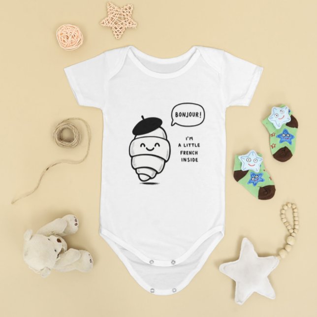 Whimsical French Croissant Baby Bodysuit (Creator Uploaded)