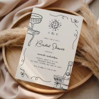 Whimsical French Fun Hand Drawn Bridal Shower