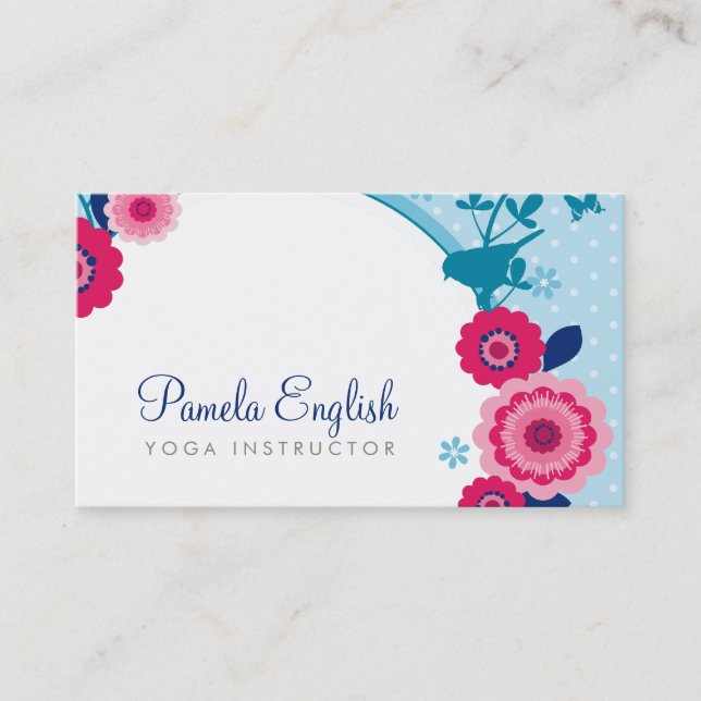 WHIMSICAL FRESH BUSINESS CARD :: enlightened 3 (Front)