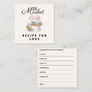 Whimsical Fresh Off The Market Bridal Shower Enclosure Card