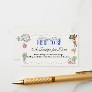 Whimsical Fresh Off the Market Bridal Shower  Enclosure Card