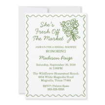 Whimsical Fresh Off The Market Green Bridal Shower