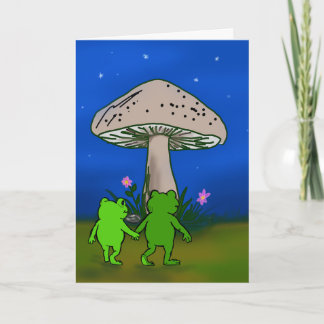 Whimsical Frog Cute Woodland Art Friendship Card